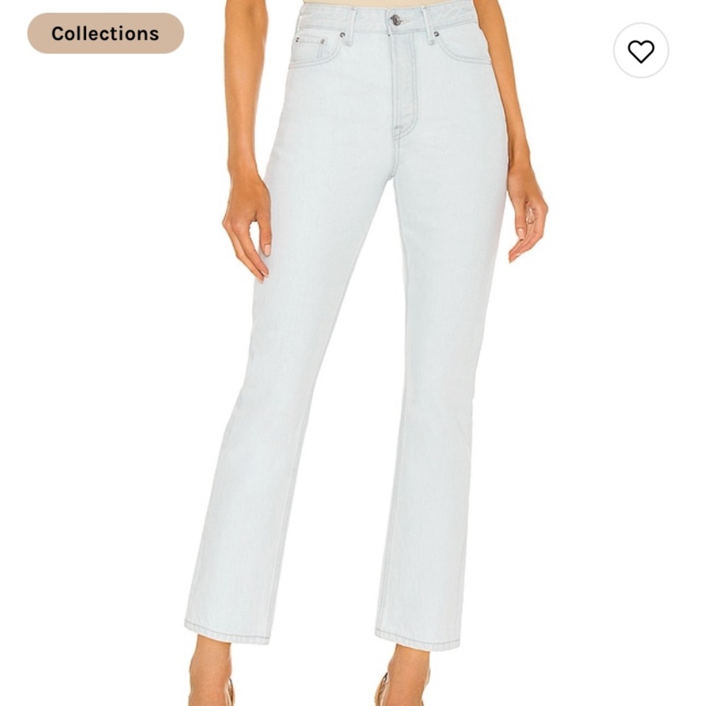 GRLFRND Karolina High Rise Straight Crop Jeans